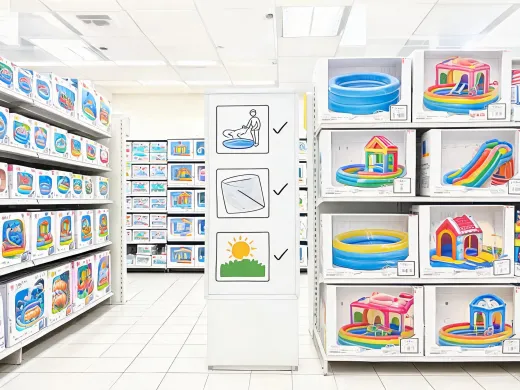 Retail seasonal outdoor play display